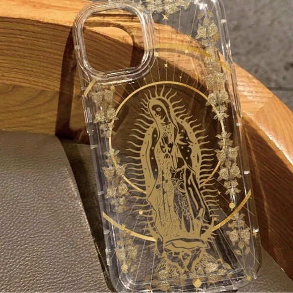 Our Lady and Cross Clear iPhone  Case - Picture 2 of 3